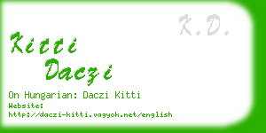 kitti daczi business card